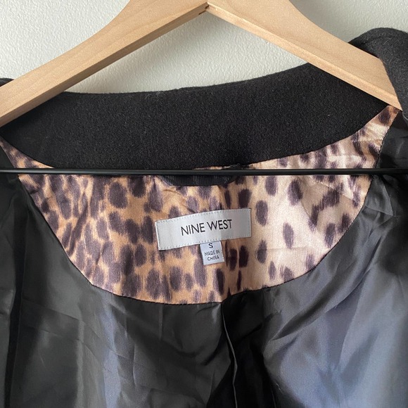 Nine West Women's Wool Blend Full Zip Winter Coat Jacket, Black, Size Small - Picture 6 of 7